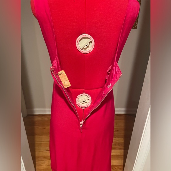 VTG 1960s Fuchsia Pink Wiggle Dress & Jacket Matching Set With Bow Miss Rubette - Picture 12 of 16